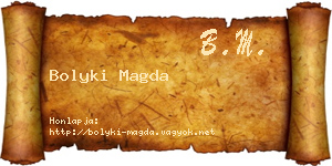Bolyki Magda névjegykártya
